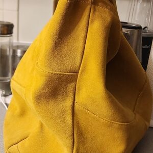Simons Yellow Suade Shoulder Bag